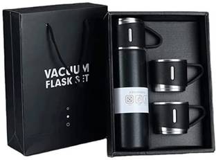 syed Vacuum Bottle Flask Set with 2 Cups, Hot & Cold Vacuum Flask Set with 2 Cups 500 ml Flask