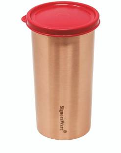 Signoraware Copper Tumbler Eco-Friendly & Non-Toxic|Lightweight, Leak-Proof & Rust-Free,Red 500 ml