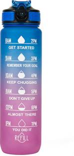 vintaze Unbreakable Water Bottle with Motivational Time Marker 1000 ml Shaker