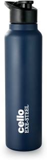 cello Crysta Flip Single Walled Stainless Steel Flask | Leak Proof & BPA Free | 1000 ml Bottle