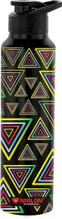 NIRLON Classic Flip UV Printed Single Wall Stainless Steel Sipper Cap Water Bottle 1000 ml Bottle