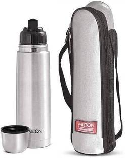 MILTON Flip lid 1000 Thermosteel Water Bottle, ISI Certified, 24 Hr Hot and Cold 1000 ml Flask