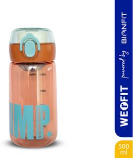 WErFIT BPA-Free 500ml Water Bottle with Flip Lid, Lock System & Detox Filter-Leak-Proof 500 ml Plastic Shaker