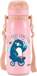MILTON Companion 450 Insulated One Click Flip Lid Water Bottle 435ml with Straw Kids 435 ml Plastic Bottle