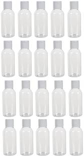 dinojames 100 ML Empty Refillable Round Plastic 30 pc Bottles with Flip Top Caps 100 ml Bottle