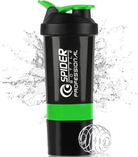 Dassio Spider Gym Shaker with Stainless Steel Mixer Ball & 2 Containers for Protein 500 ml Shaker
