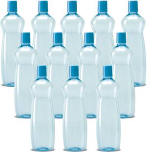 MILTON Pacific 1000 Pet Water Bottles, 1 Litre Each, Set of 12, Sky Blue | BPA Free 1000 ml Bottle