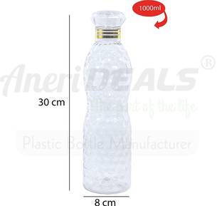 AneriDEALS Crystal Clear Water Bottle for Fridge, for Home Office Gym School Boy, Unbreakable 1000 ml Bottle