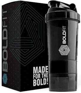 BOLDFIT Spider gym bottle for protein shake with 2 Storage Compartment 500 ml Shaker