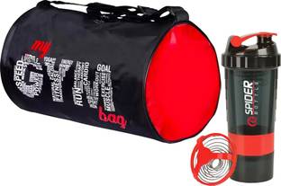 COOL INDIANS Stylish My Gym Bag & Gym Shaker Bottle Combo |Protein Shaker!Sports & Travel Bag 500 ml Shaker