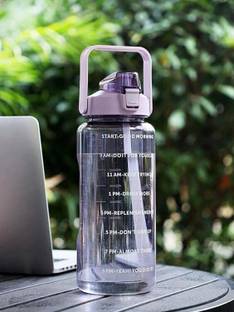 Mivarth Motivational Transparent Water Bottle, Time Marker Sipper Bottle for Adults 2000 ml