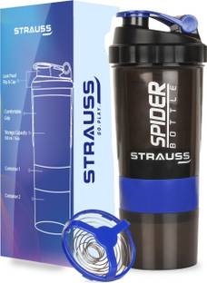 Strauss Spider Protein Shaker Bottle | Gym Shaker | Sipper Bottle | Gym Bottle 500 ml Shaker