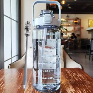 flerific 2ltr Motivational Sipper Water Bottle for adults - Useful in gym, School, Office 2000 ml Bottle