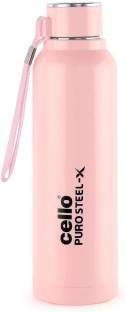 cello Puro Steel-X Benz 600 Insulated Inner Steel Outer Plastic Water Bottle, 520 ml Bottle