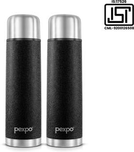 pexpo 24 Hrs Hot & Cold ISI Certified with Jute-bag Flamingo Vacuum insulated Bottle 500 ml Flask