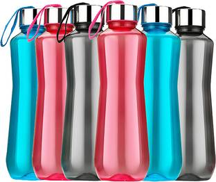 NEXTVIEW H2O Round Multicolor 6PCS Premium Fridge Water Bottle ( Set Of 6 ) 1000 ml Bottle