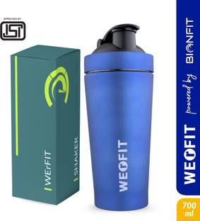 WErFIT Stainless Steel Gym Shaker Bottle for Protein Shake, Sports and Hiking Bottle 700 ml Steel Shaker