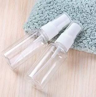 Shrigeeta Transparent Empty Refillable Reusable Fine Mist Spray Bottle with Dust Cap 100 ml Spray Bottle