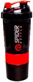 eastern club Spider Gym Sipper Protein Shaker Water Bottle, BPA Free - Red 500 ml Shaker