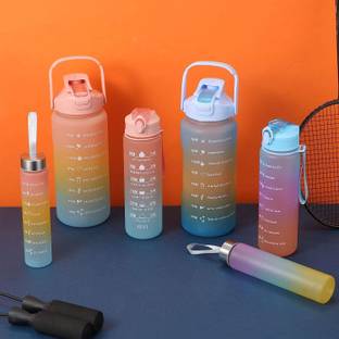 Virtuous Pack of 3 fitness portable BPA Free unbreakable Water bottle 2000 ml Bottle