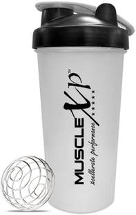 MuscleXP Gym Shaker, Perfect For Gym | BPA-Free, For BCAA, Protein Mixer & Whisk Ball 600 ml Plastic Shaker