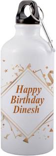 COLOR YARD COLOR_YARD_best happy birthday Dinesh design on white 600 ml Sipper