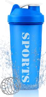 ZYRO Sports Sipper Gym Bottle with Stainless Steel Mixer Ball for Protein Shakes 650 ml Shaker