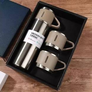 Le Delite 500 ML Stainless Steel Insulated Thermos hot & Cold Bottle Cover Mug Gift Set 500 ml Flask
