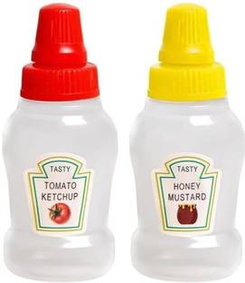 Ji And Ja Small Refillable Ketchup Bottle Mayo Syrup Squeeze Condiments Containers Bottle 25 ml Bottle