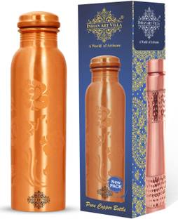 IndianArtVilla Copper Magic Bottle, Color Changing Design To Flaunt Lacquer Coated 1000 ml Bottle