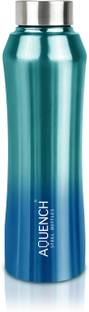 AQUENCH Rush 1L Stainless Steel Metallic Turquoise Coloured Water Bottles 1000 ml Bottle