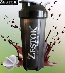 Zestok Gym Fitness Plastic Sipper &Protein Shaker Bottle With Mixer Ball For Men Women 700 ml Shaker