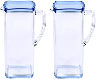 KDZONE 2L Water 2 Ltr Water Jug Plastic Water Pitcher with plastic Lid 2000 ml Bottle