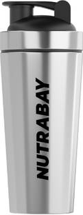 Nutrabay Silver Steel Shaker Bottle - 750ml 750 ml Shaker