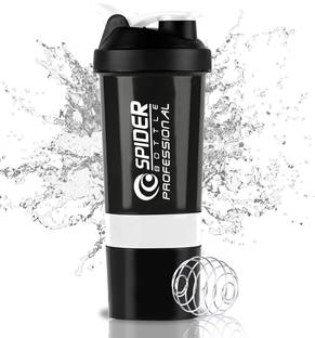 Dassio Spider Gym Shaker with Stainless Steel Mixer Ball & 2 Containers for Protein 500 ml Shaker