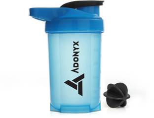 ADONYX Shaker Bottle with Whisk Ball | Gym 500 ml Plastic Shaker