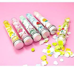 M.S TRADERS Flower Design Tube Shape Bottle Paper Soap Clean Soft Bath For Travel