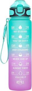 IAMALOT Motivational Time Marker Water Bottle 1 Litre Leakproof Durable Non-Toxic 1000 ml Bottle