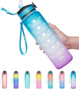 Zigmo Unbreakable Silicone Water Bottle Fridge School Collage Office Gym Men 1000 ml Bottle