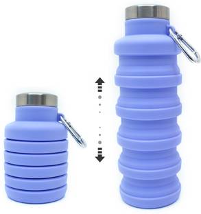 Kiditos Expandable Silicone Water Bottle with Snap Hook 500 ml Silicone Bottle