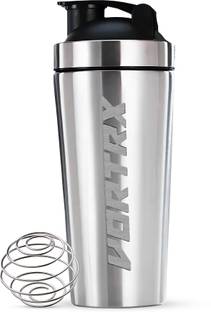 Vortrx Steel Protein Shaker Bottle With Premium Laser Engraved Logo | Leakproof Shaker 750 ml Steel Shaker