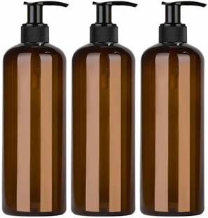 HARRODS Empty Amber Shampoo Pump Bottles 500 ml Bottle