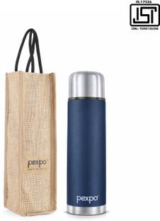 pexpo 24 Hrs Hot & Cold ISI Certified with Jute-bag Flamingo Vacuum insulated Bottle 500 ml Flask