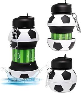 Ridhimani Football Sports Design Silicone Collapsible Portable Water Bottles with Clip 700 ml Water Bottle