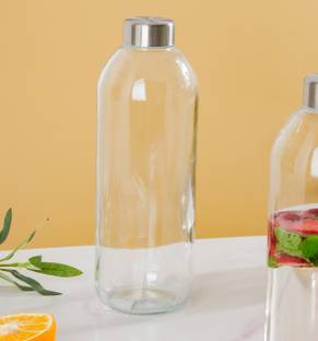 Nestasia Borosilicate Glass Water Bottle Set 1000 ml Bottle