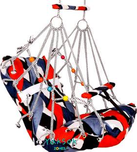 Tumpo Cotton Swing (90Kg) Wight Supported Same Colour Dispatch (Red) Jhula Swings
