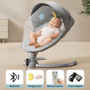 StarAndDaisy Baby First Swing Remote Control swing/bouncer for Infants with 5 Swing Speeds Swings