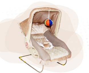 FLIPZON Deluxe 12-in-1 Baby Premium Carry Cot Cum Bouncer, Feeding Chair, Baby Carrier Bouncer