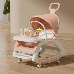 cubbycoo 5 in 1 Baby Rocking Chair for Kids Hanging Toy, Baby Dining Booster Bouncer