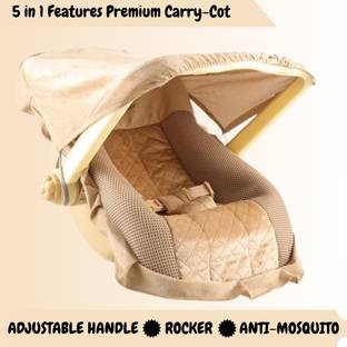 JoyRide Picaboo 5 in 1 Carry Cot | Rocking Chair with Adjustable Handle & Mosquito Net | Rocker and Bouncer